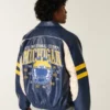 Kunstlederjacke mit Grafik der University of Michigan Wolverines Kunstlederjacke mit Grafik der University of Michigan Wolverines
