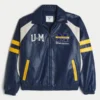 Kunstlederjacke mit Grafik der University of Michigan Wolverines Kunstlederjacke mit Grafik der University of Michigan Wolverines