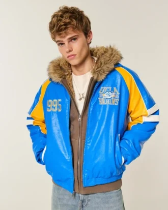 Kunstlederjacke mit UCLA Bruins-Grafik