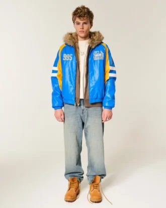 Kunstlederjacke mit UCLA Bruins-Grafik