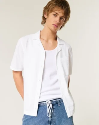 Kurzarm-Seersucker-Hemd