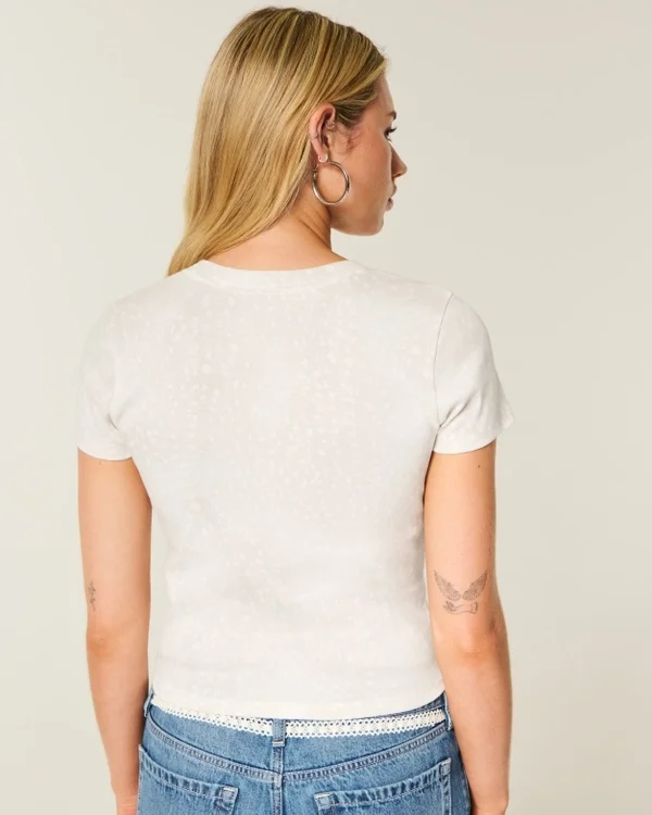 Kurzärmeliges Baby-T-Shirt mit Reh-Print Kurzärmeliges Baby-T-Shirt mit Reh-Print