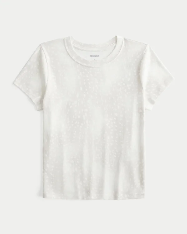 Kurzärmeliges Baby-T-Shirt mit Reh-Print Kurzärmeliges Baby-T-Shirt mit Reh-Print