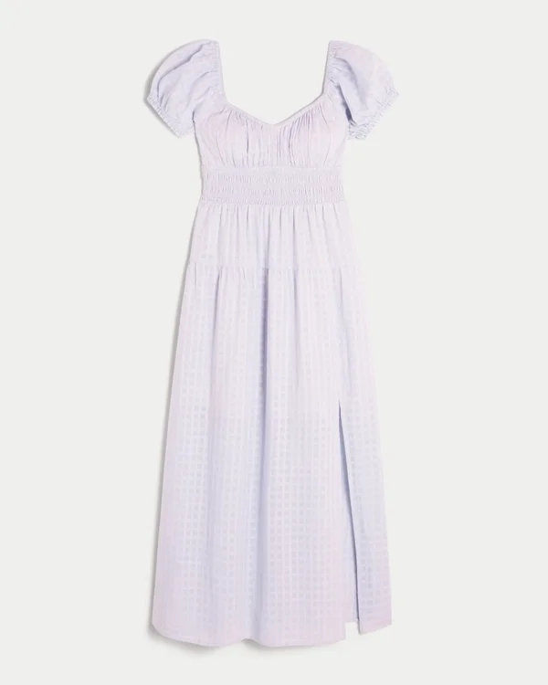 Kurzärmeliges Maxikleid mit offenem Rücken Kurzärmeliges Maxikleid mit offenem Rücken