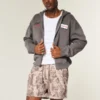 Lange Fleece-Shorts mit Camouflage-Muster Lange Fleece-Shorts mit Camouflage-Muster