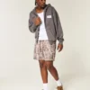 Lange Fleece-Shorts mit Camouflage-Muster Lange Fleece-Shorts mit Camouflage-Muster