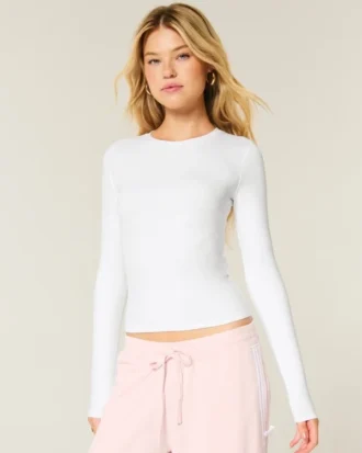 Langärmliges Baby-T-Shirt aus nahtlosem Stoff