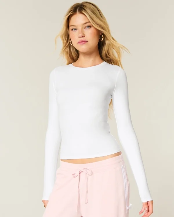 Langärmliges Baby-T-Shirt aus nahtlosem Stoff Langärmliges Baby-T-Shirt aus nahtlosem Stoff