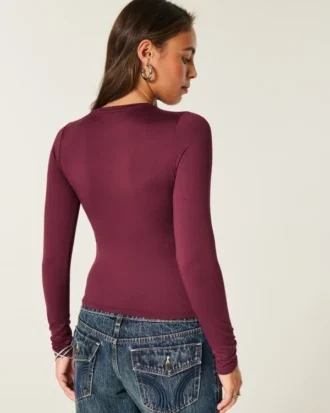 Langärmliges Baby-T-Shirt aus nahtlosem Stoff Langärmliges Baby-T-Shirt aus nahtlosem Stoff