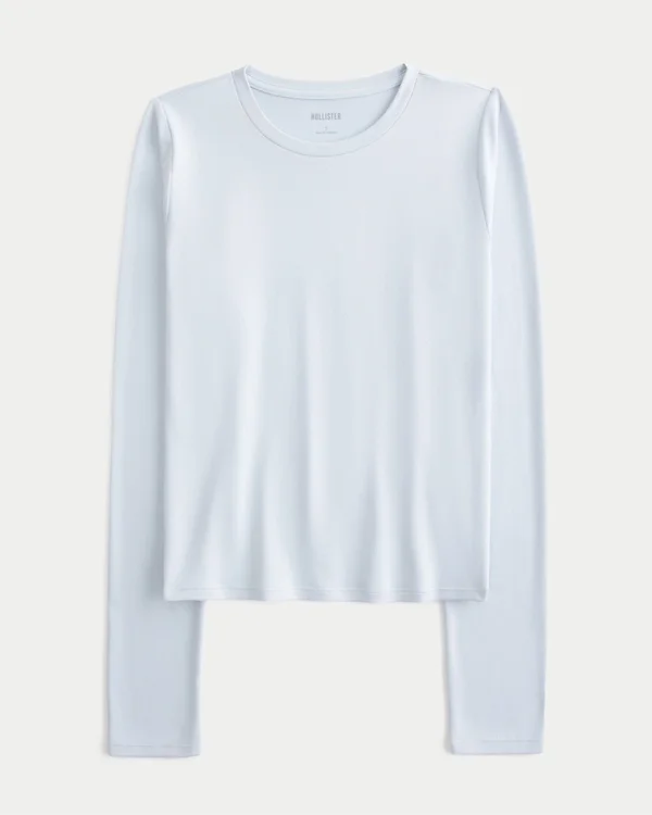 Langärmliges Baby-T-Shirt aus nahtlosem Stoff Langärmliges Baby-T-Shirt aus nahtlosem Stoff