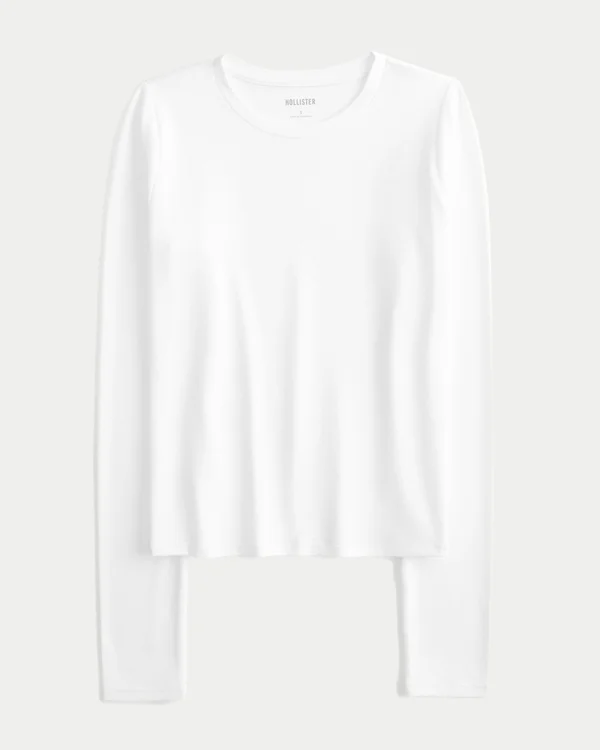 Langärmliges Baby-T-Shirt aus nahtlosem Stoff Langärmliges Baby-T-Shirt aus nahtlosem Stoff