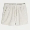 Linen-Blend-Seersucker-Shorts in mittlerer Länge Linen-Blend-Seersucker-Shorts in mittlerer Länge