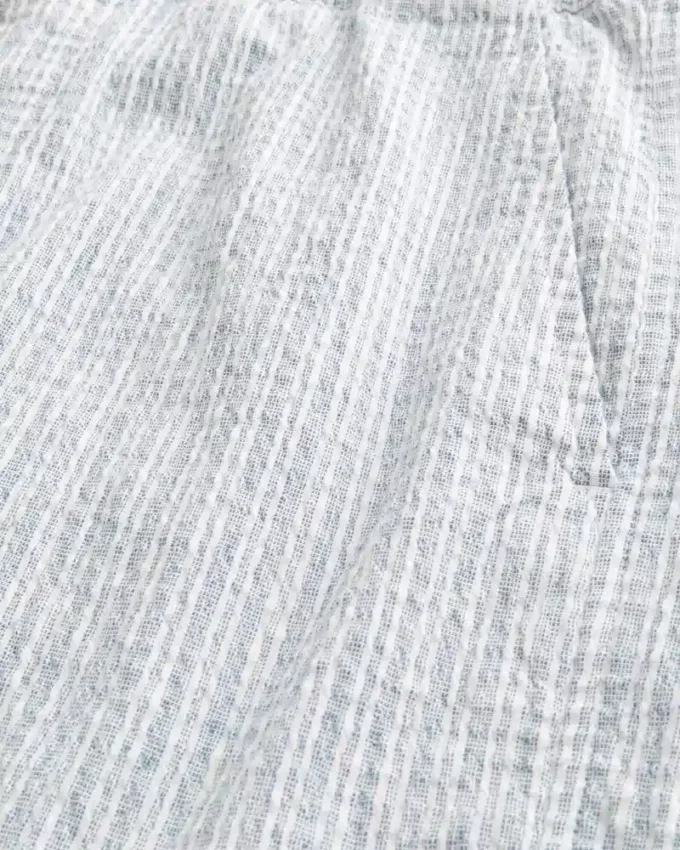 Linen-Blend-Seersucker-Shorts in mittlerer Länge Linen-Blend-Seersucker-Shorts in mittlerer Länge