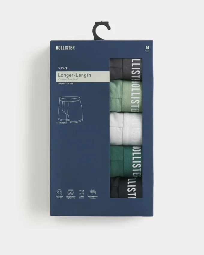Längere Boxershorts, 5er-Pack