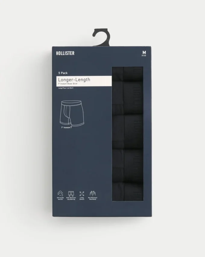 Längere Boxershorts, 5er-Pack