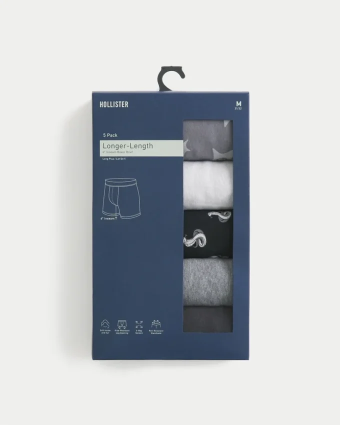 Längere Boxershorts 5er-Pack