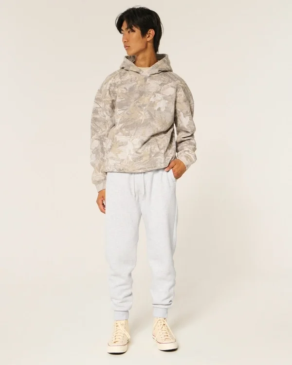 Locker geschnittene Jogginghose aus Rippfleece Locker geschnittene Jogginghose aus Rippfleece