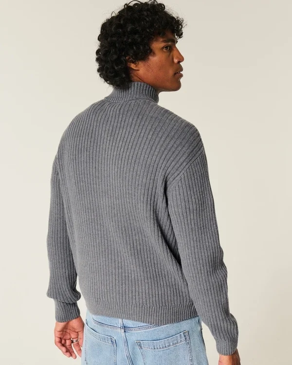 Locker geschnittener Sweater mit Grafik und Reißverschluss Locker geschnittener Sweater mit Grafik und Reißverschluss