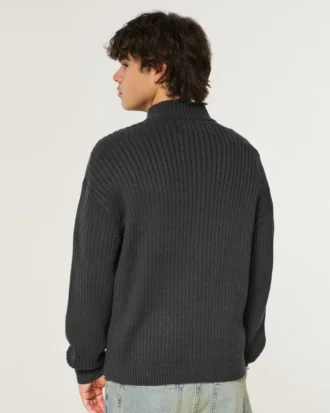 Locker sitzender Sweater mit Reißverschluss