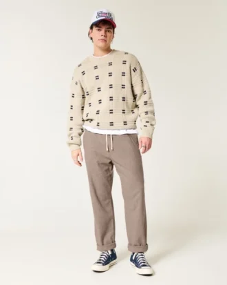 Lockere Pull-On-Hose aus Leinenmischung