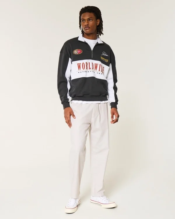 Lockere Pull-On-Hose aus Leinenmischung Lockere Pull-On-Hose aus Leinenmischung