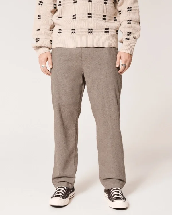 Lockere Pull-On-Hose aus Leinenmischung Lockere Pull-On-Hose aus Leinenmischung