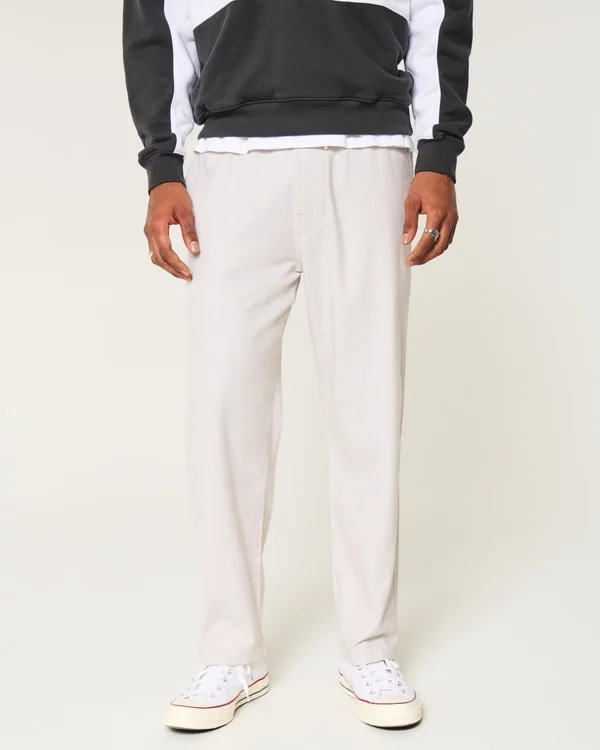 Lockere Pull-On-Hose aus Leinenmischung Lockere Pull-On-Hose aus Leinenmischung