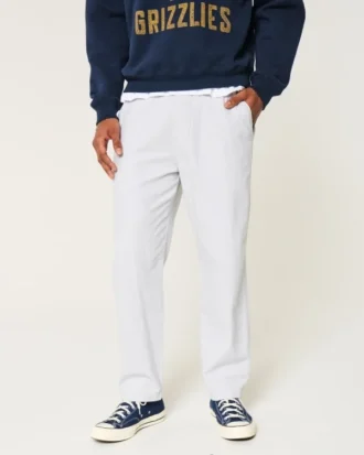 Lockere Pull-On-Hose aus Leinenmischung