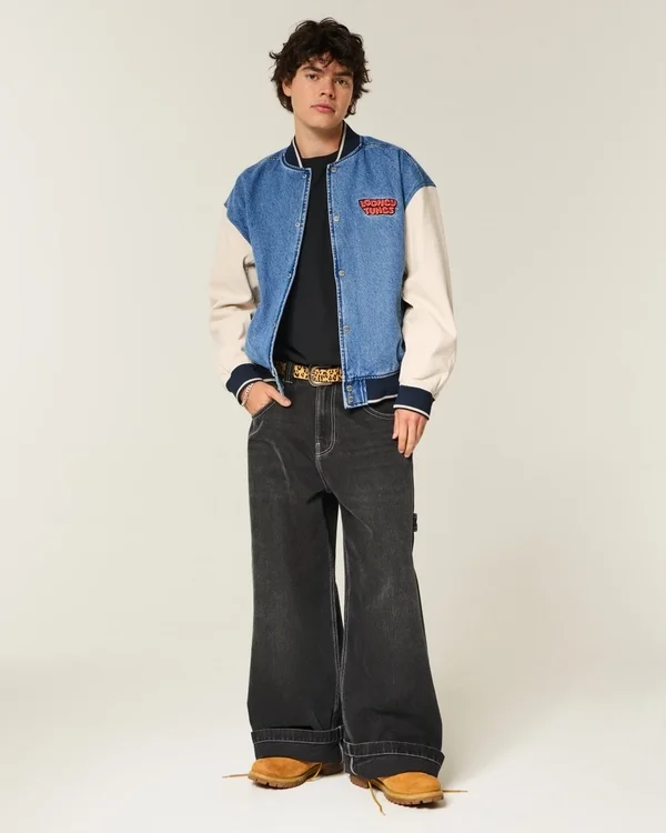 Looney Tunes Grafik-Jeansjacke Looney Tunes Grafik-Jeansjacke