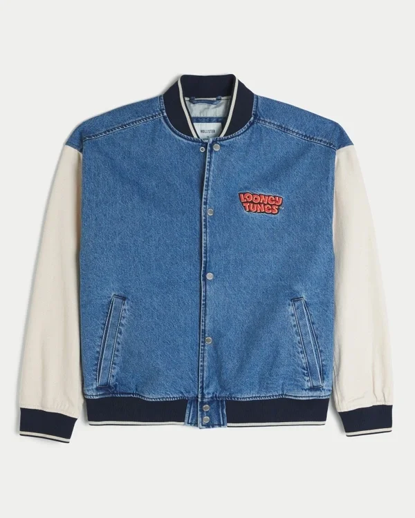 Looney Tunes Grafik-Jeansjacke Looney Tunes Grafik-Jeansjacke