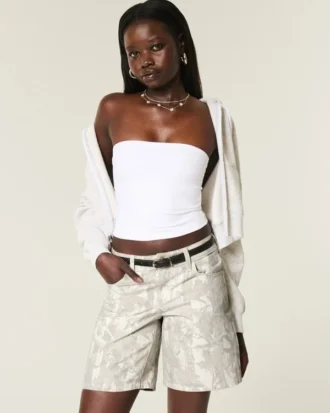 Low-Rise Camo Baggy Jort