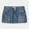 Low-Rise-Minirock aus besticktem Denim Low-Rise-Minirock aus besticktem Denim