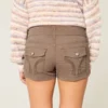 Low-Rise-Shorts aus Popeline Low-Rise-Shorts aus Popeline