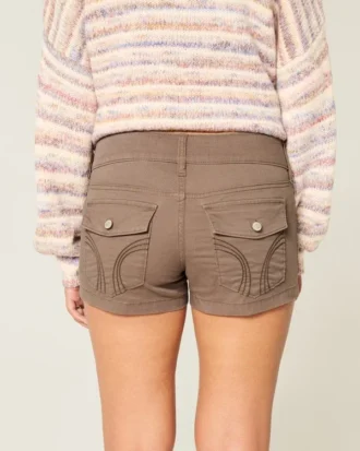 Low-Rise-Shorts aus Popeline