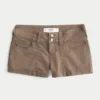 Low-Rise-Shorts aus Popeline Low-Rise-Shorts aus Popeline