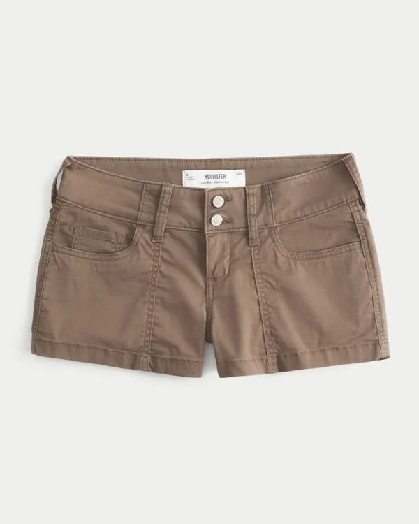 Low-Rise-Shorts aus Popeline Low-Rise-Shorts aus Popeline