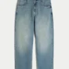 Medium Wash Hollywood Graphic Skater Baggy Jeans Medium Wash Hollywood Graphic Skater Baggy Jeans