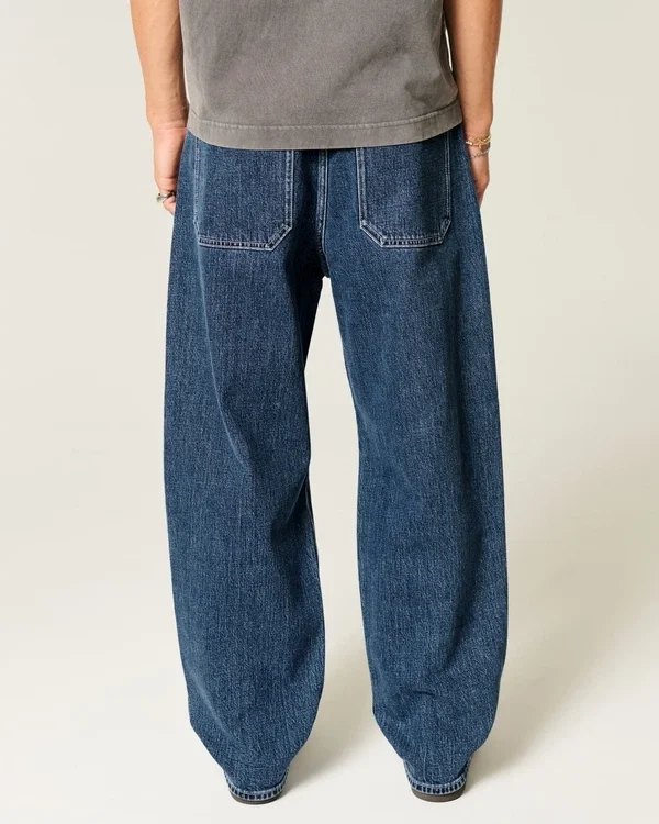 Medium Wash Star Graphic Skater Baggy Jeans Medium Wash Star Graphic Skater Baggy Jeans