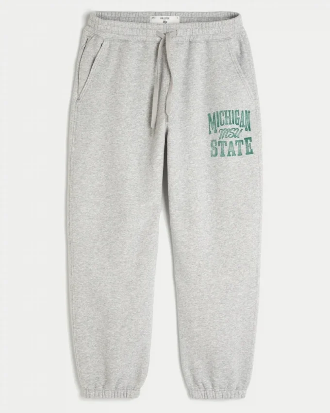 Michigan State University Spartans Grafik-Baggy-Cinch-Fleece-Jogginghose