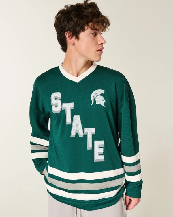 Michigan State University Spartans Grafik-Hockey-Trikot Michigan State University Spartans Grafik-Hockey-Trikot