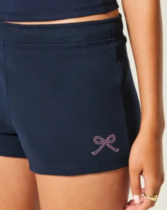 Mini-Shorts mit Schleifenprint Mini-Shorts mit Schleifenprint