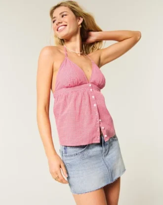 Mini-Skort aus Denim mit niedriger Leibhöhe und Sternstickerei Mini-Skort aus Denim mit niedriger Leibhöhe und Sternstickerei