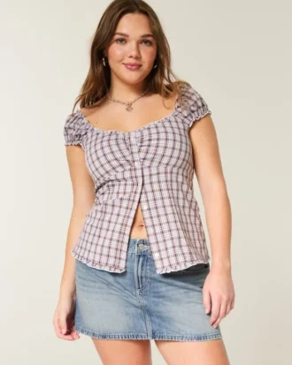 Minirock aus Denim mit niedriger Leibhöhe Minirock aus Denim mit niedriger Leibhöhe