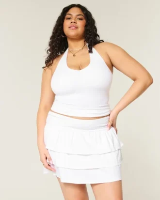 Minirock mit Rüschenstrick Minirock mit Rüschenstrick