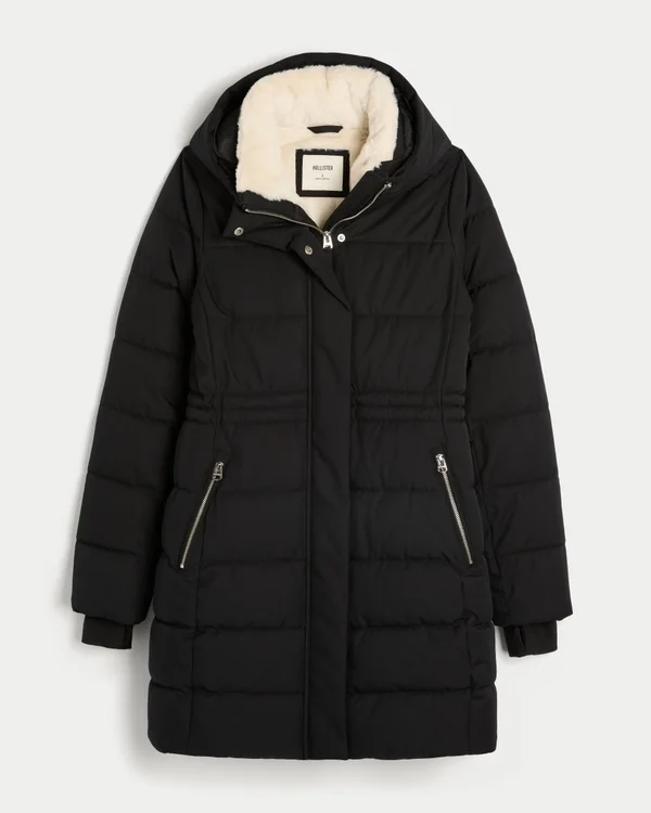 Mit Kunstfell gefütterter Puffer-Parka Mit Kunstfell gefütterter Puffer-Parka