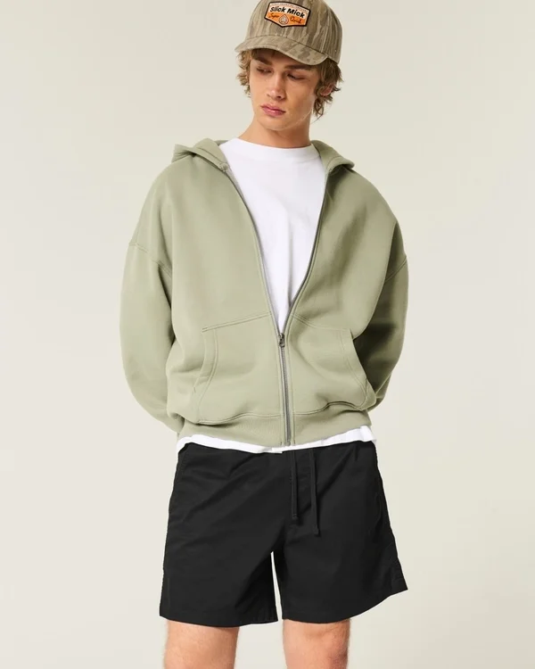 Mittellange Twill-Shorts zum Hineinschlüpfen Mittellange Twill-Shorts zum Hineinschlüpfen