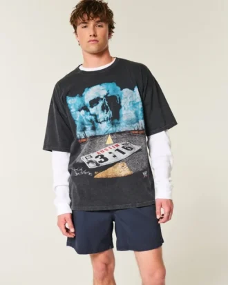 Mittellange Twill-Shorts zum Hineinschlüpfen