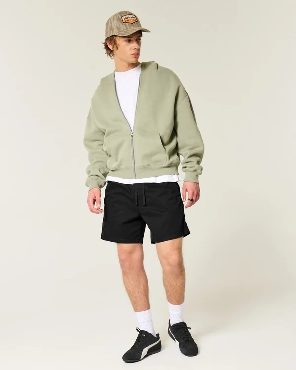 Mittellange Twill-Shorts zum Hineinschlüpfen Mittellange Twill-Shorts zum Hineinschlüpfen