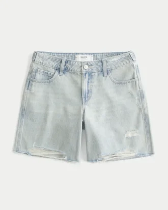 Niedrige Leibhöhe, helle Waschung, verstellbarer Bund, baggy Jort