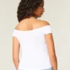 Off-Shoulder-Top mit gebundenen Ärmeln Off-Shoulder-Top mit gebundenen Ärmeln